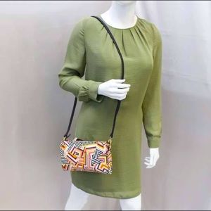 TORY BURCH GEOMETRIC PRINT LEATHER CROSSBODY BAG